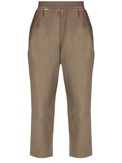 Ocher brown stretch trousers Family first | PS2405BEIGE